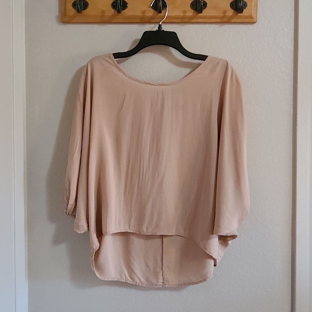 Jaloux_ Peach Nude Pink Drapey Sleeveless Top